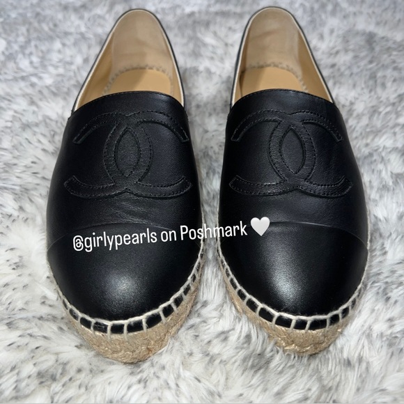 Chanel Espadrilles Lambskin Black NEW Size US 7 / Eu 37 - Picture 5 of 16